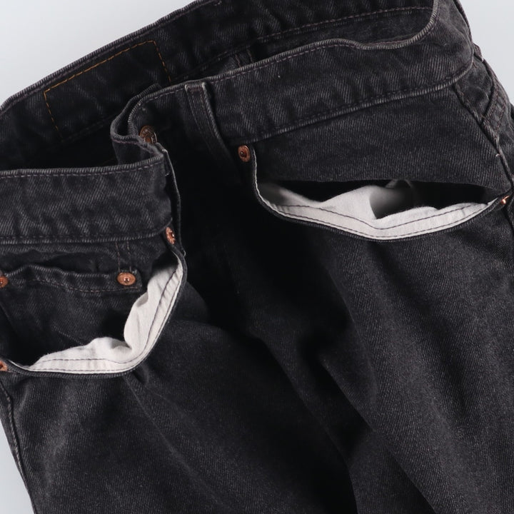 90'S Levi's 00550-0260 Relaxed Fit Tapered Leg Black Denim Pants, Made in USA, Men's Size W30 cotton black type Vintage Second Hand