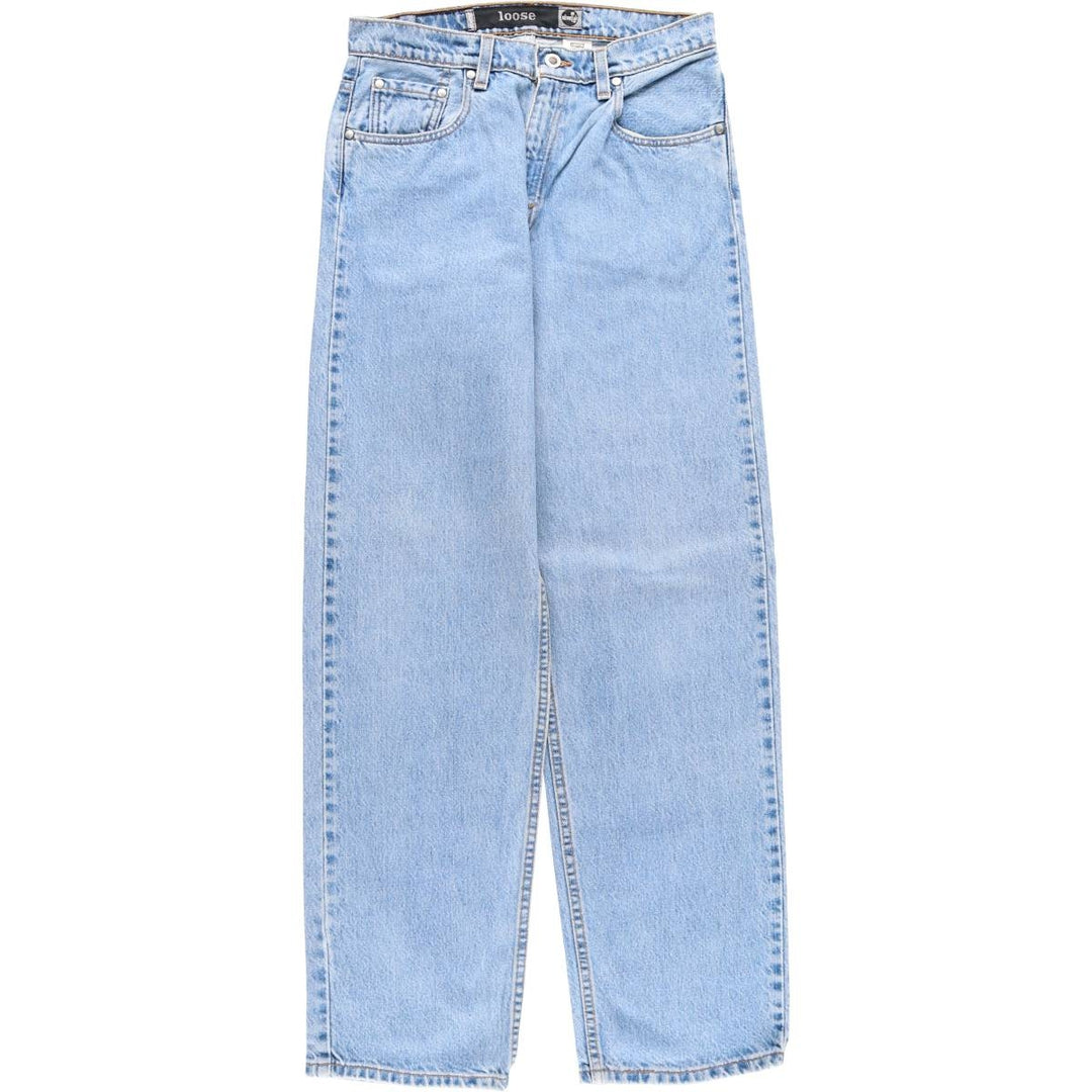 90'S Levi's Silver Tab Loose Tapered Denim Pants, Made in USA, Women's Size L (W30 equivalent), Vintage cotton Blue type light blue Vintage Second Hand