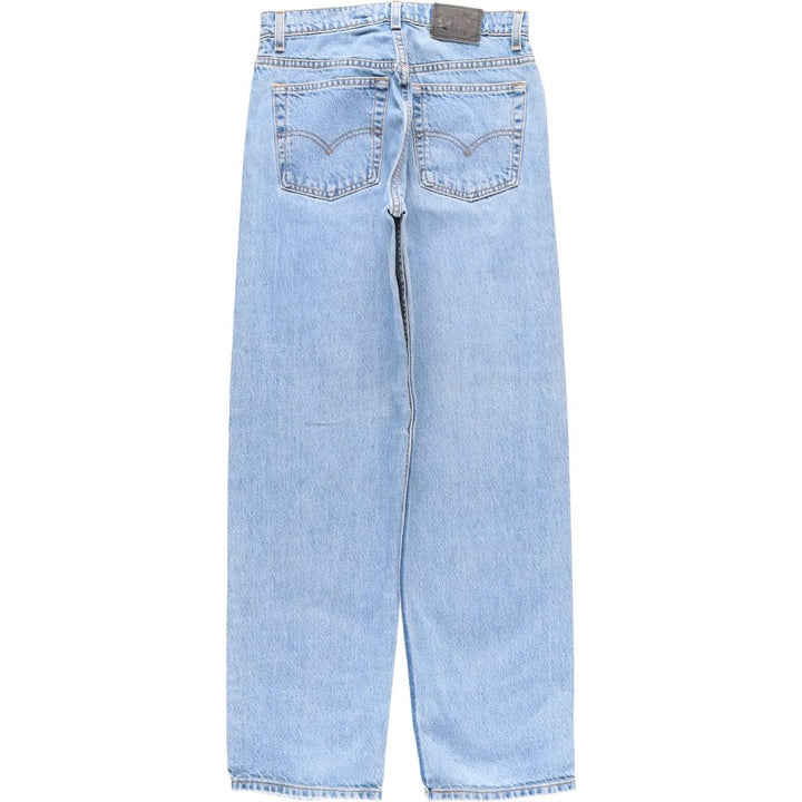 90'S Levi's Silver Tab Loose Tapered Denim Pants, Made in USA, Women's Size L (W30 equivalent), Vintage cotton Blue type light blue Vintage Second Hand