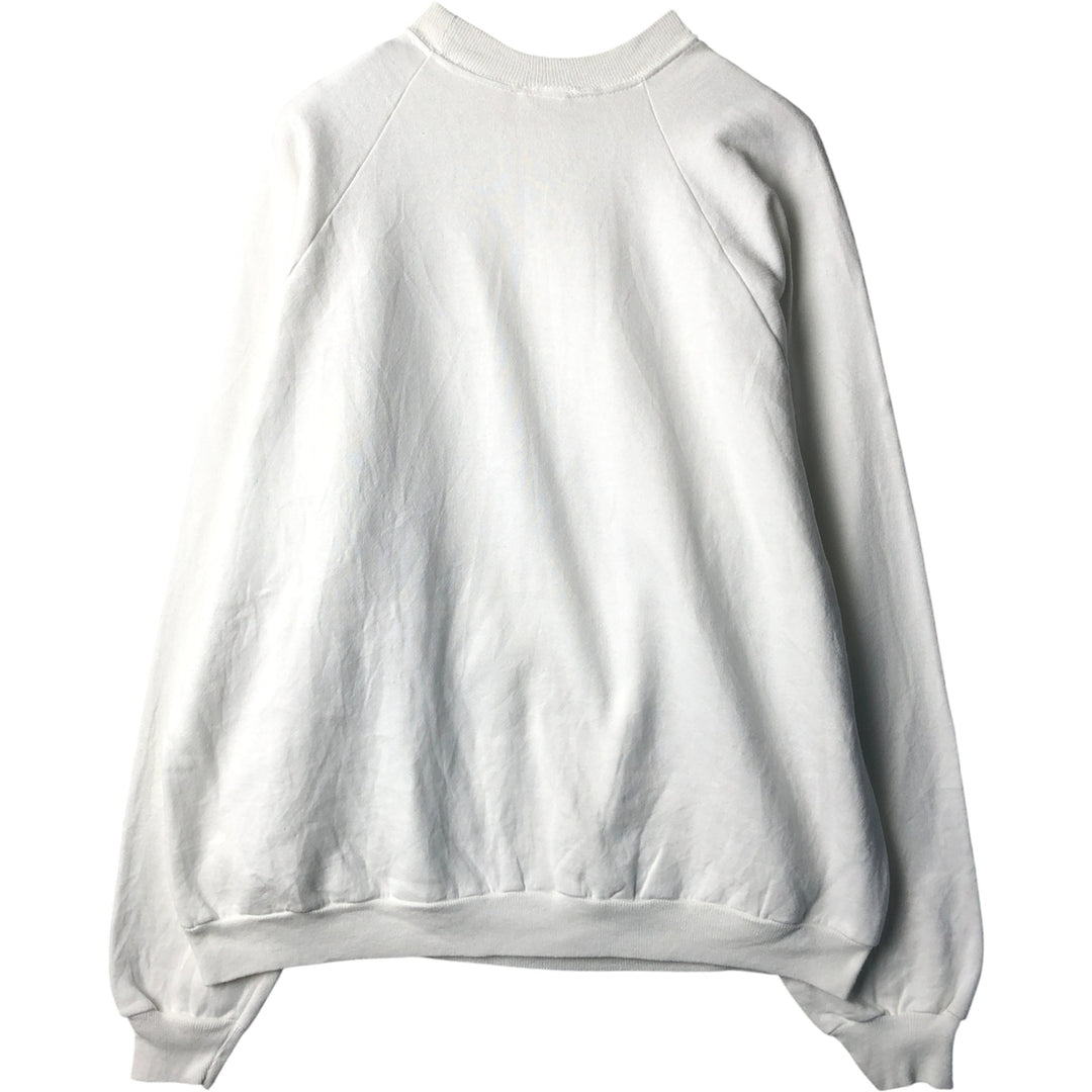90'S Big Size 101 Dalmatians Large Print Character Sweatshirt, Made in USA, Men's Size XXXL cotton white type Vintage Second Hand