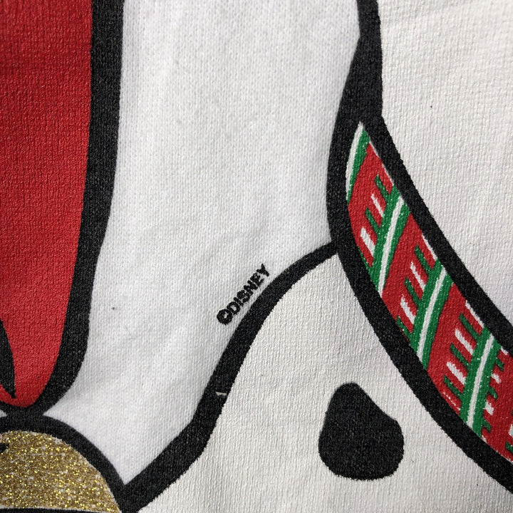90'S Big Size 101 Dalmatians Large Print Character Sweatshirt, Made in USA, Men's Size XXXL cotton white type Vintage Second Hand