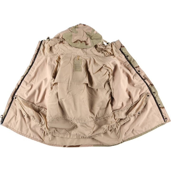 Authentic 2000'S US Military Camouflage Pattern 3C Desert Camo ECWCS 1st Gen Late Model Military Gore-Tex Parka, Made in USA, Size X-LARGE-REGULAR unclear Beige type Vintage Second Hand