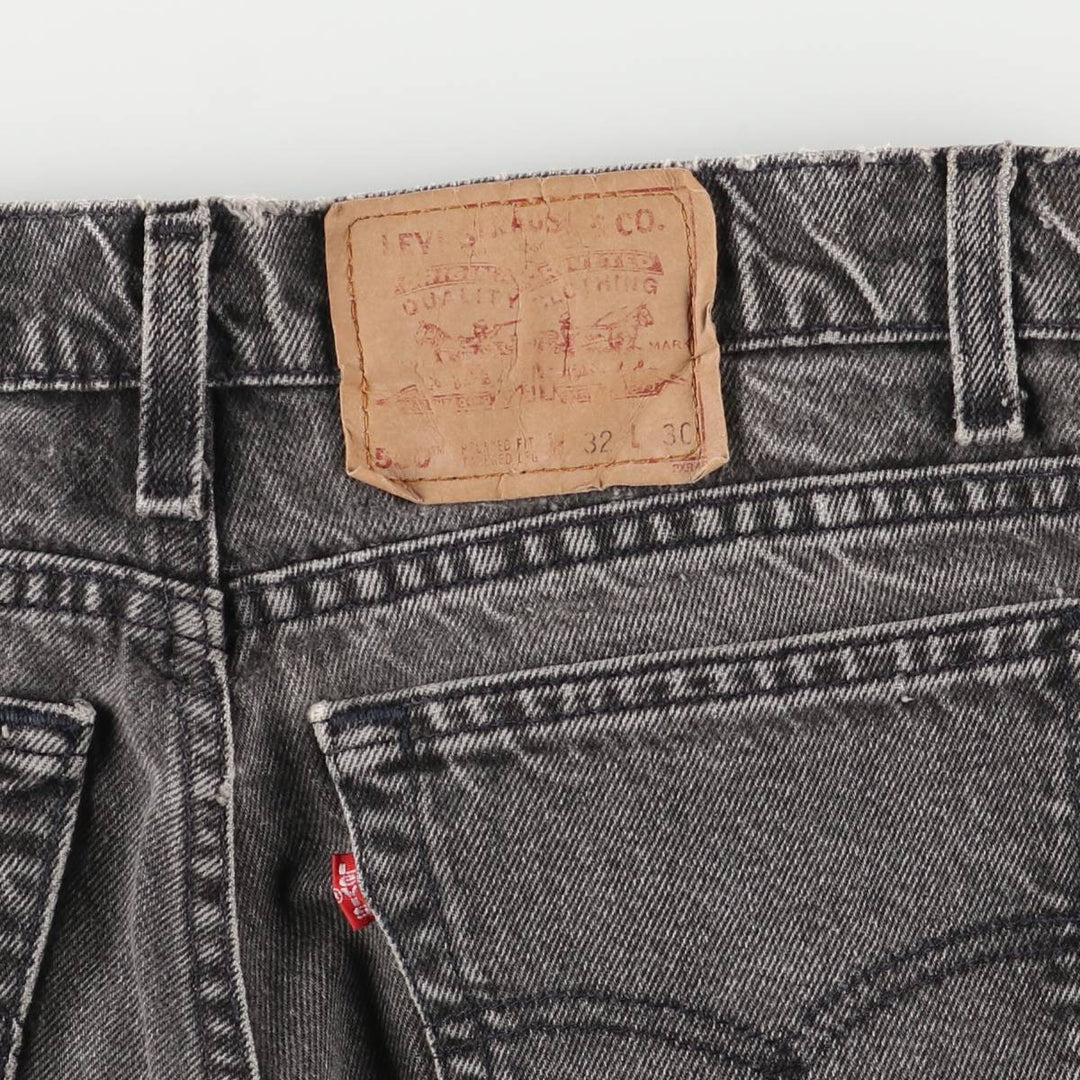 90'S Levi's 560-0260 Relax Fit Tapered Leg Black Denim Pants, Men's Size W31 unclear black type Vintage Second Hand
