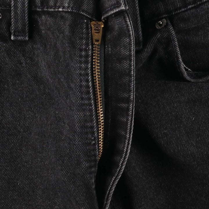 90'S Levi's 550 Relaxed Fit Tapered Leg Tapered Denim Pants, Made in USA, Size W31, Black Denim, Orange Tab cotton black type Vintage Second Hand