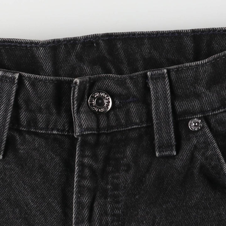 90'S Levi's 550 Relaxed Fit Tapered Leg Tapered Denim Pants, Made in USA, Size W31, Black Denim, Orange Tab cotton black type Vintage Second Hand