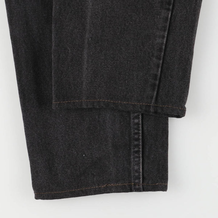 90'S Levi's 550 Relaxed Fit Tapered Leg Tapered Denim Pants, Made in USA, Size W31, Black Denim, Orange Tab cotton black type Vintage Second Hand