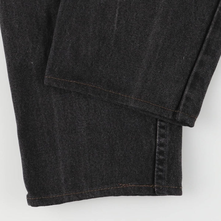 90'S Levi's 550 Relaxed Fit Tapered Leg Tapered Denim Pants, Made in USA, Size W31, Black Denim, Orange Tab cotton black type Vintage Second Hand