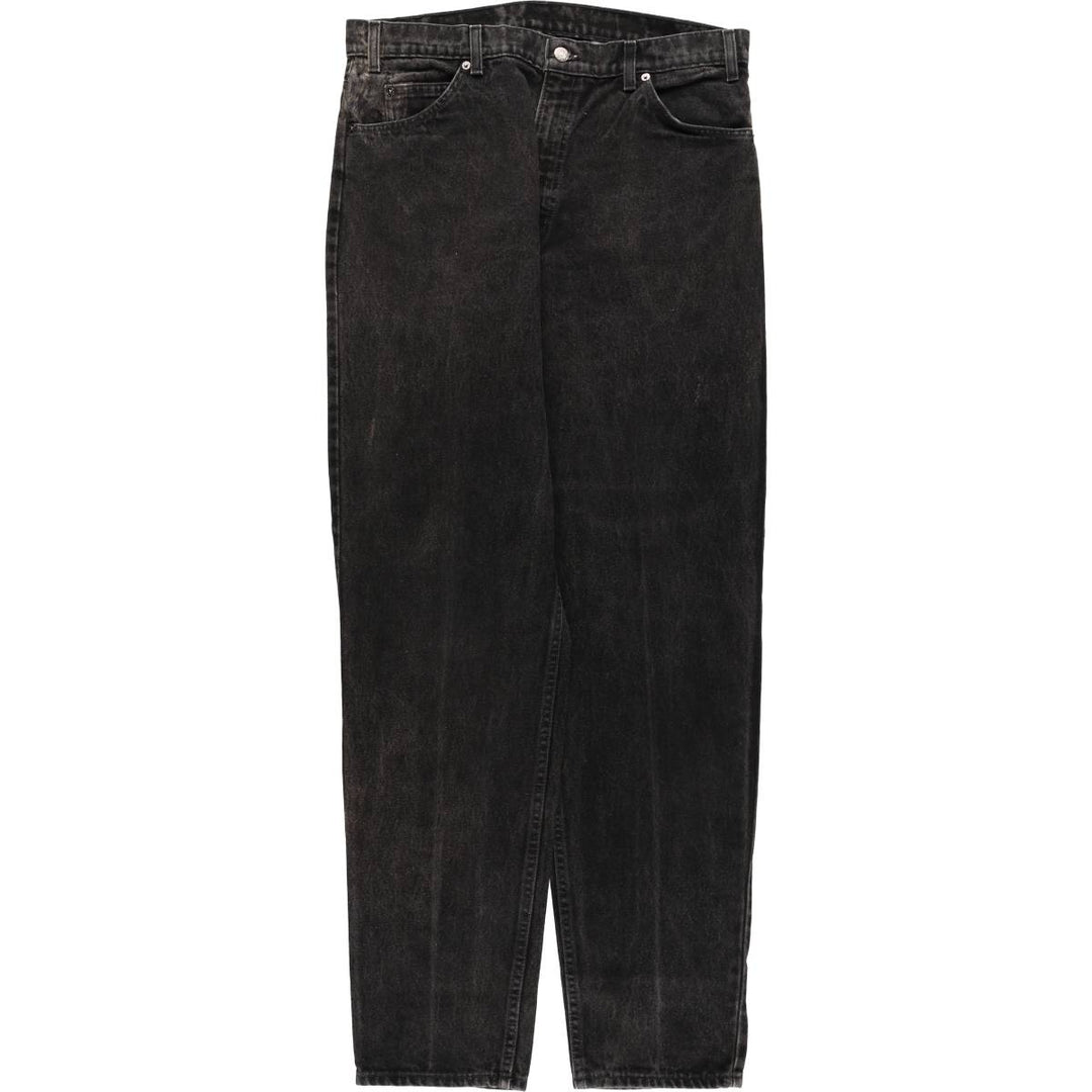 90'S Levi's Relaxed Fit Black Denim Tapered Denim Pants with Orange Tabs, Made in USA, Men's Size 34 cotton black type Vintage Second Hand