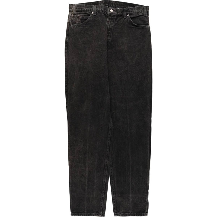 90'S Levi's Relaxed Fit Black Denim Tapered Denim Pants with Orange Tabs, Made in USA, Men's Size 34 cotton black type Vintage Second Hand