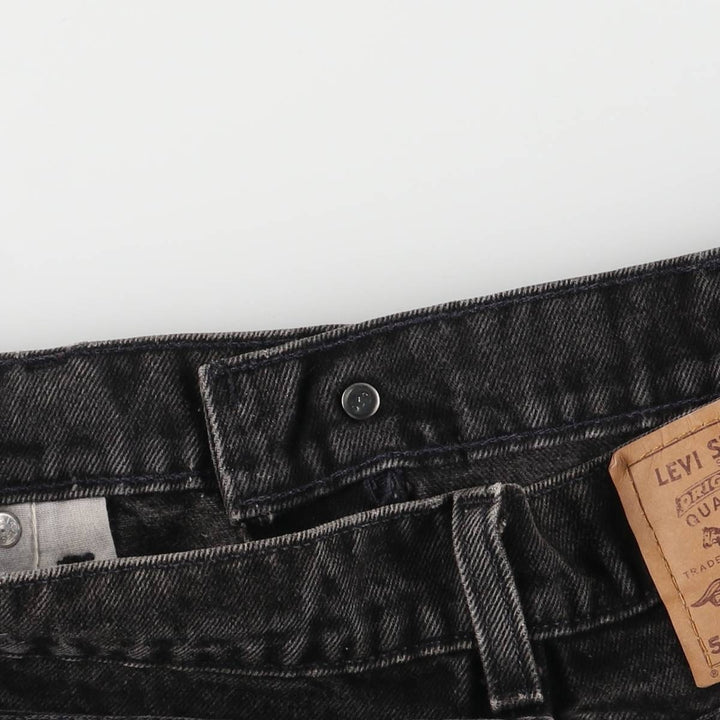 90'S Levi's Relaxed Fit Black Denim Tapered Denim Pants with Orange Tabs, Made in USA, Men's Size 34 cotton black type Vintage Second Hand
