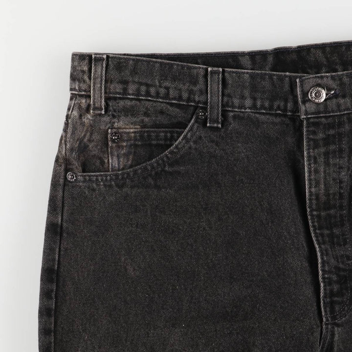 90'S Levi's Relaxed Fit Black Denim Tapered Denim Pants with Orange Tabs, Made in USA, Men's Size 34 cotton black type Vintage Second Hand