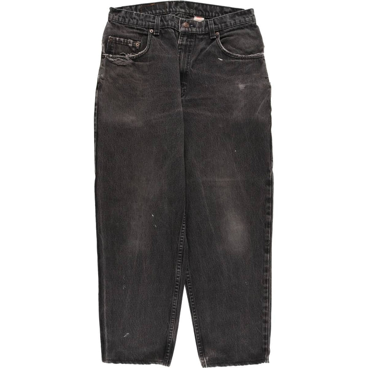 Vintage 90'S Levi's 0560-0260 Loose Fit Tapered Leg Black Denim Pants, Made in USA, Size 34, Size 30, Size L cotton black type Vintage Second Hand