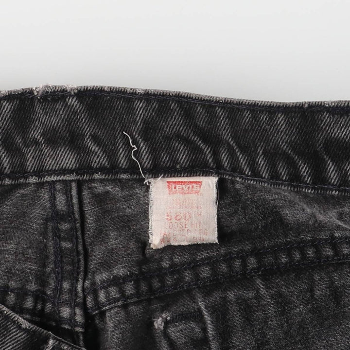 Vintage 90'S Levi's 0560-0260 Loose Fit Tapered Leg Black Denim Pants, Made in USA, Size 34, Size 30, Size L cotton black type Vintage Second Hand