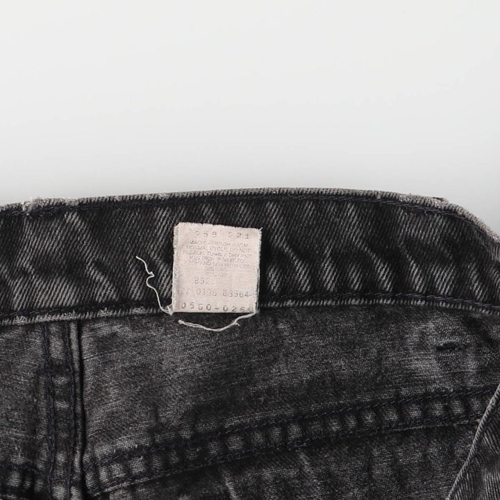 Vintage 90'S Levi's 0560-0260 Loose Fit Tapered Leg Black Denim Pants, Made in USA, Size 34, Size 30, Size L cotton black type Vintage Second Hand