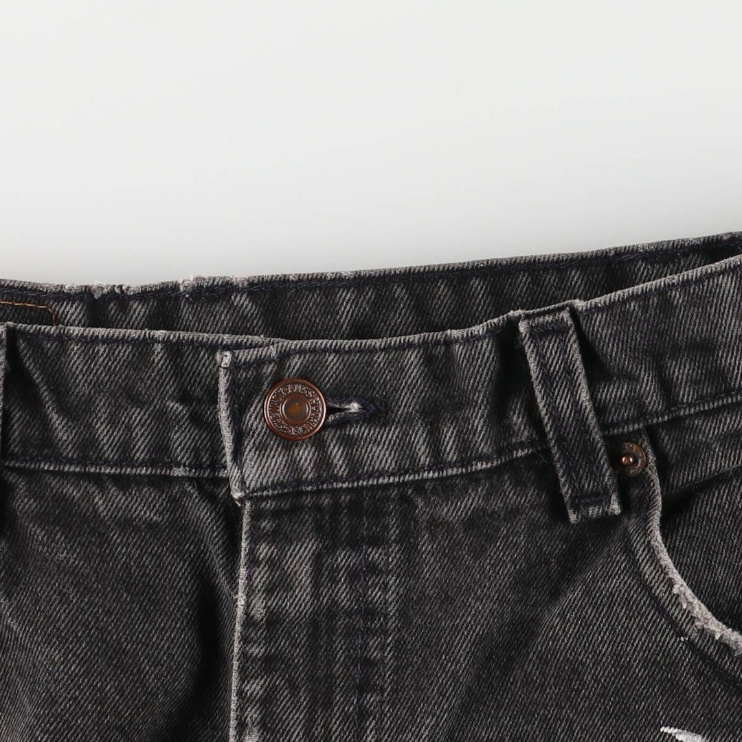 Vintage 90'S Levi's 0560-0260 Loose Fit Tapered Leg Black Denim Pants, Made in USA, Size 34, Size 30, Size L cotton black type Vintage Second Hand