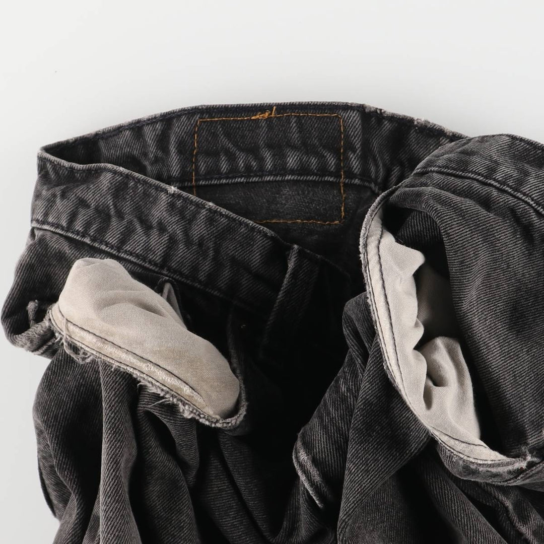 Vintage 90'S Levi's 0560-0260 Loose Fit Tapered Leg Black Denim Pants, Made in USA, Size 34, Size 30, Size L cotton black type Vintage Second Hand