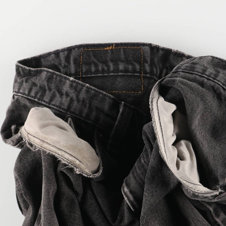 Vintage 90'S Levi's 0560-0260 Loose Fit Tapered Leg Black Denim Pants, Made in USA, Size 34, Size 30, Size L cotton black type Vintage Second Hand
