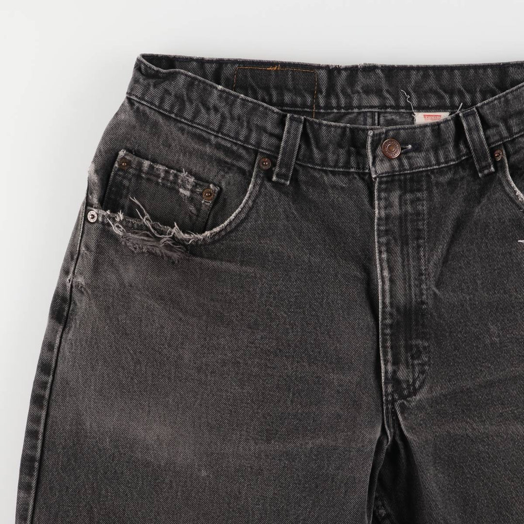 Vintage 90'S Levi's 0560-0260 Loose Fit Tapered Leg Black Denim Pants, Made in USA, Size 34, Size 30, Size L cotton black type Vintage Second Hand