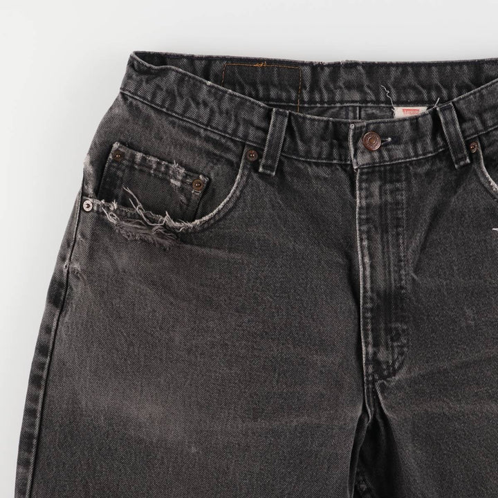 Vintage 90'S Levi's 0560-0260 Loose Fit Tapered Leg Black Denim Pants, Made in USA, Size 34, Size 30, Size L cotton black type Vintage Second Hand
