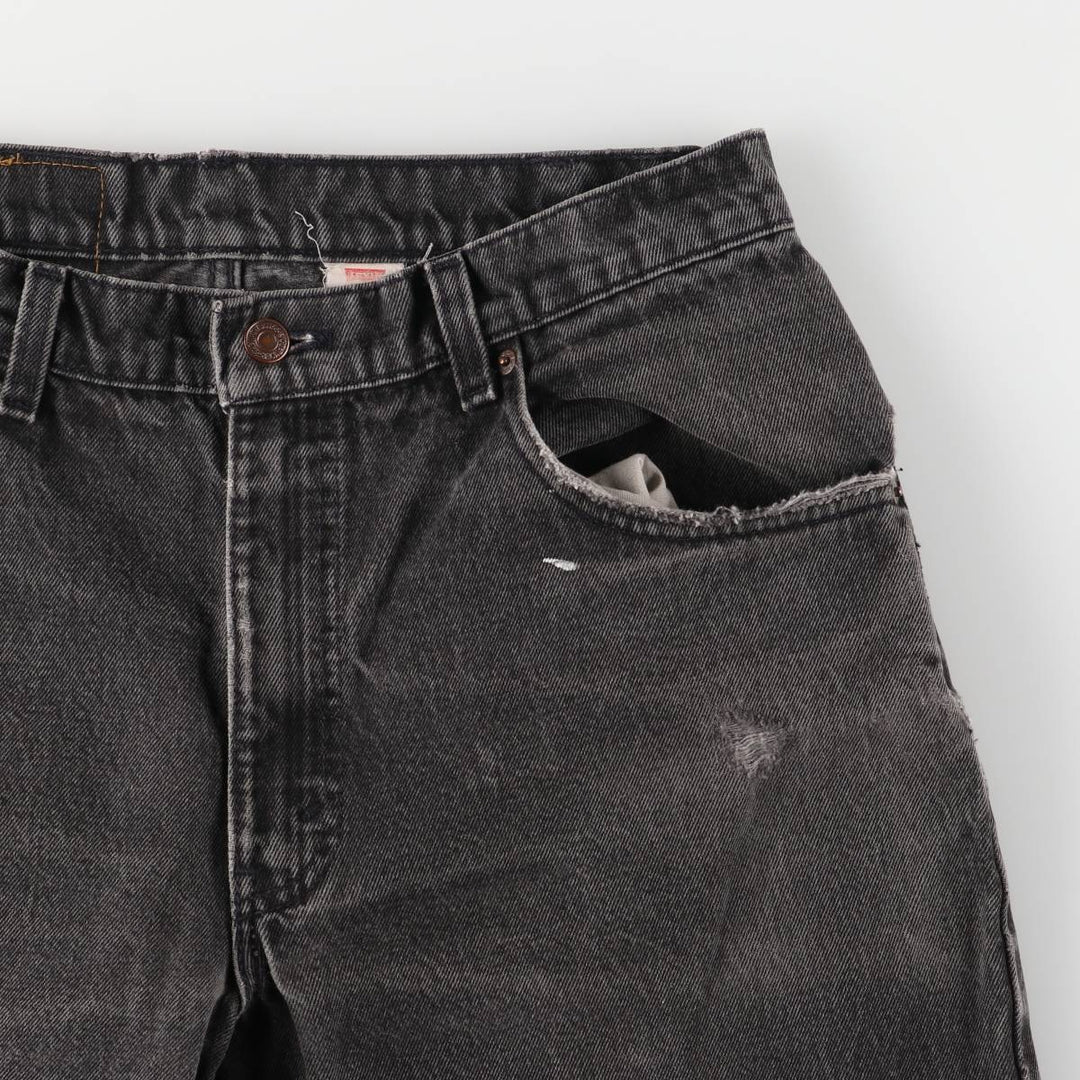 Vintage 90'S Levi's 0560-0260 Loose Fit Tapered Leg Black Denim Pants, Made in USA, Size 34, Size 30, Size L cotton black type Vintage Second Hand