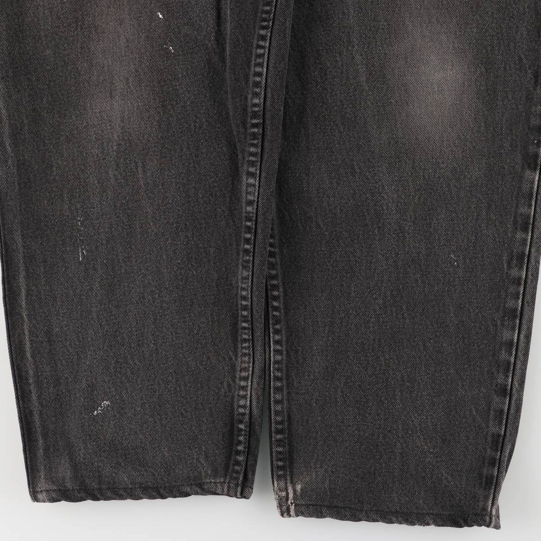 Vintage 90'S Levi's 0560-0260 Loose Fit Tapered Leg Black Denim Pants, Made in USA, Size 34, Size 30, Size L cotton black type Vintage Second Hand