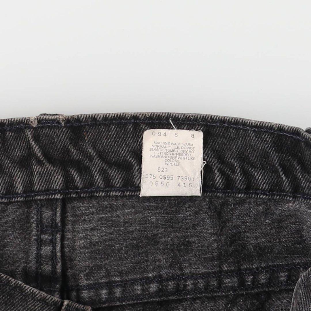 90'S Levi's 40550-4159 Orange Tab Black Denim Tapered Denim Pants, Made in USA, Men's Size W29 cotton black type Vintage Second Hand