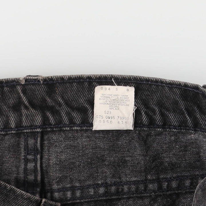 90'S Levi's 40550-4159 Orange Tab Black Denim Tapered Denim Pants, Made in USA, Men's Size W29 cotton black type Vintage Second Hand