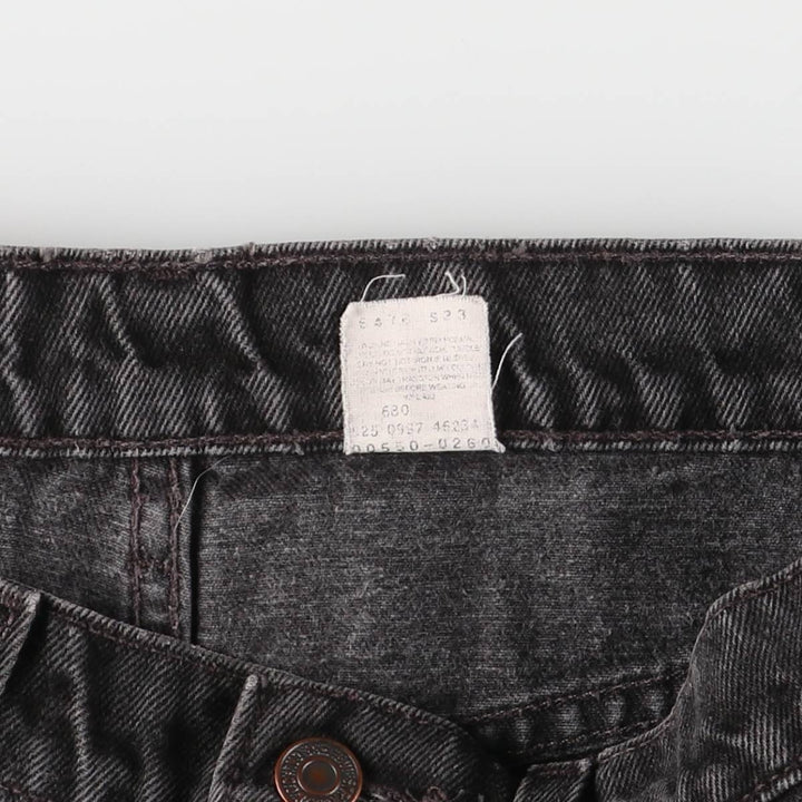 90'S Levi's 00550-0260 Relaxed Fit Black Denim Tapered Denim Pants, Made in the USA, Men's Size 32 (Vintage) cotton black type Vintage Second Hand