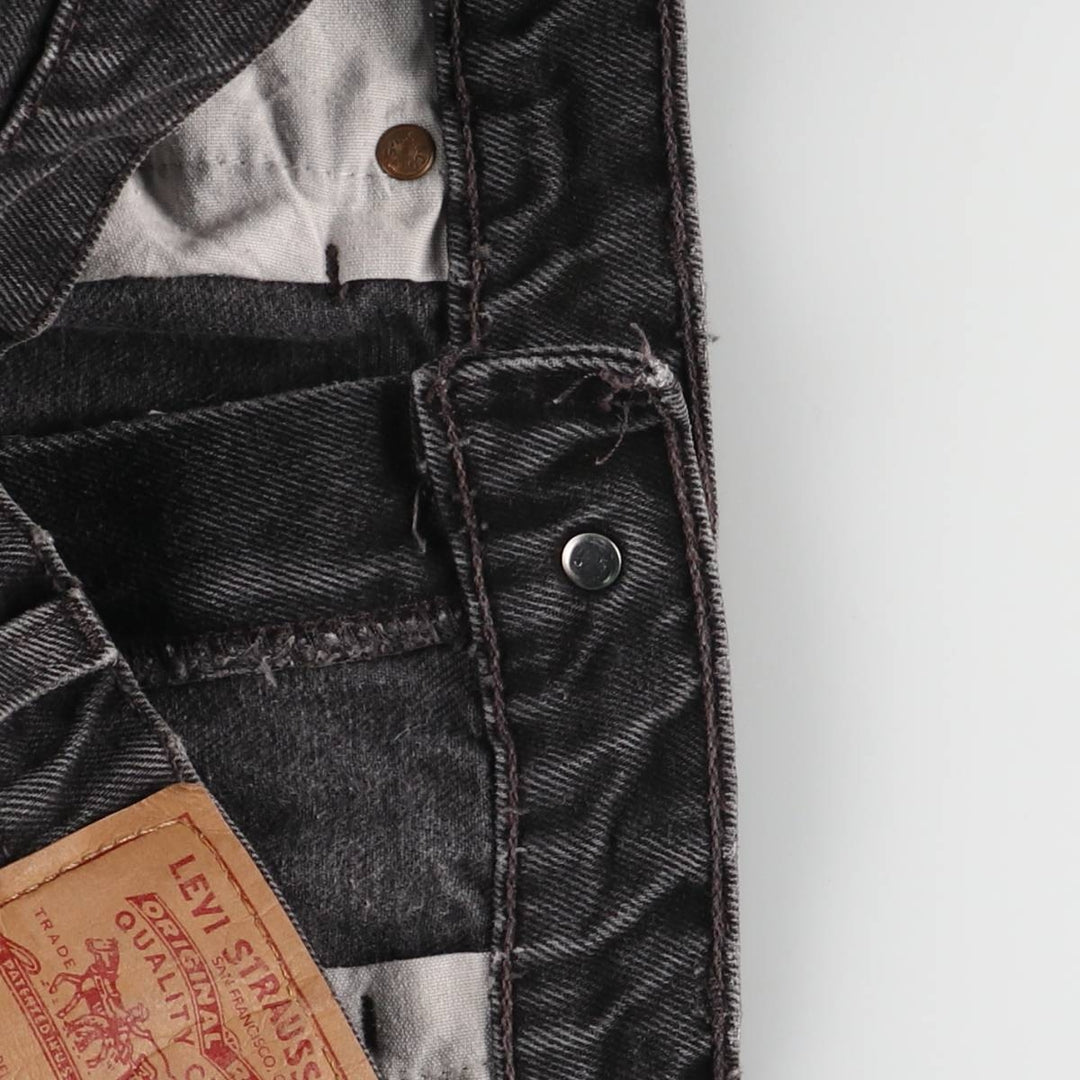 90'S Levi's 00550-0260 Relaxed Fit Black Denim Tapered Denim Pants, Made in the USA, Men's Size 32 (Vintage) cotton black type Vintage Second Hand