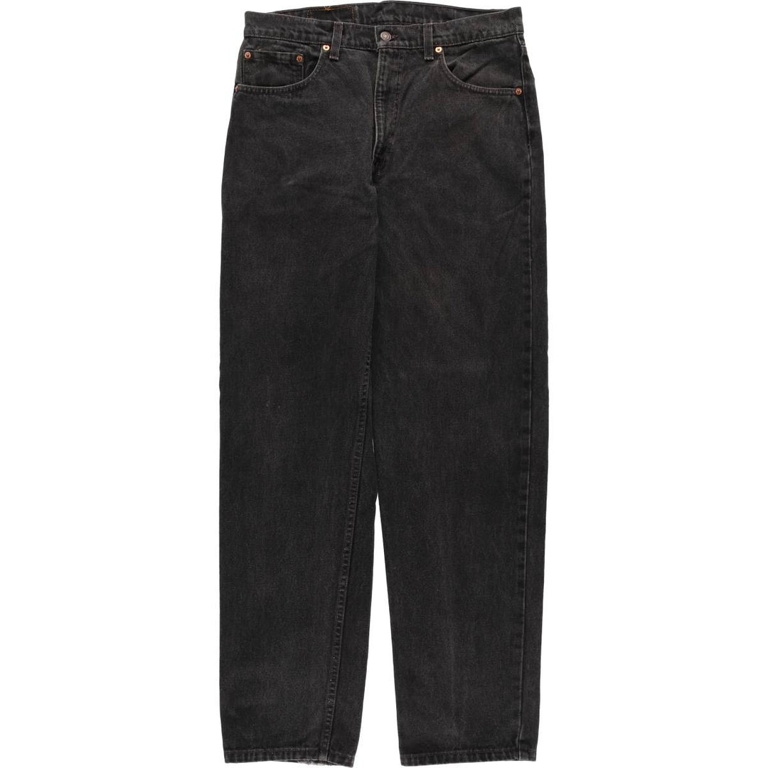 90'S Levi's 550-0260 Relaxed Fit Tapered Black Denim Pants, Made in the USA, Men's Size 34 (Vintage) cotton black type Vintage Second Hand