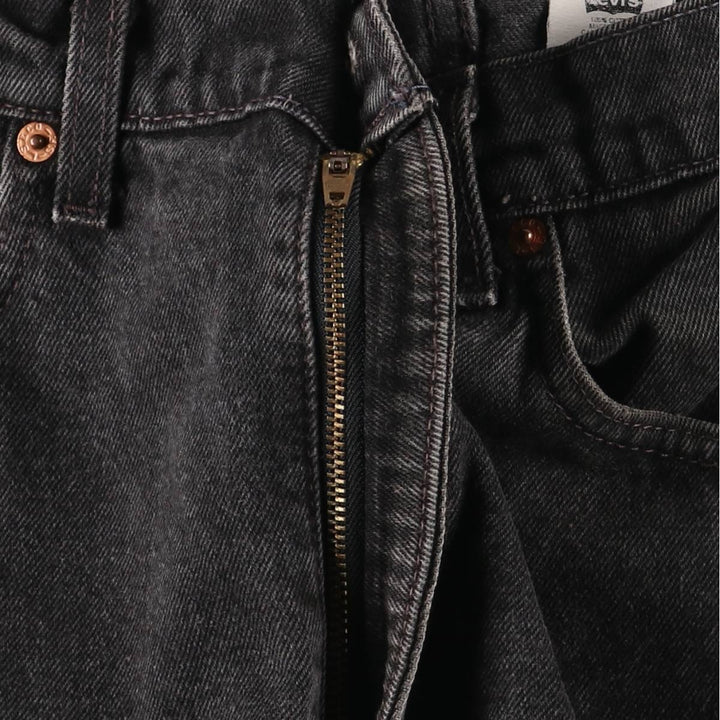 90'S Levi's 550-0260 Relaxed Fit Tapered Black Denim Pants, Made in the USA, Men's Size 34 (Vintage) cotton black type Vintage Second Hand