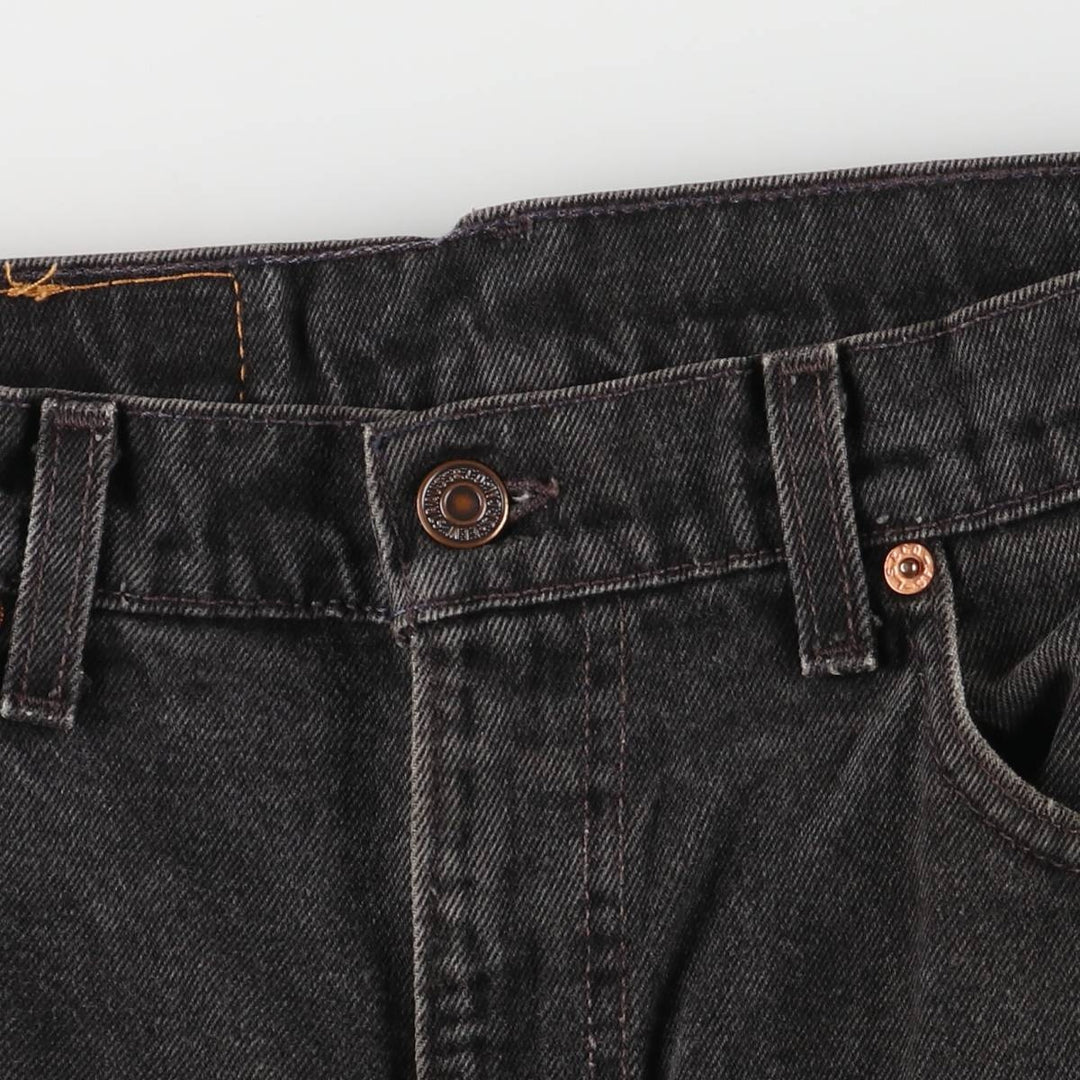90'S Levi's 550-0260 Relaxed Fit Tapered Black Denim Pants, Made in the USA, Men's Size 34 (Vintage) cotton black type Vintage Second Hand