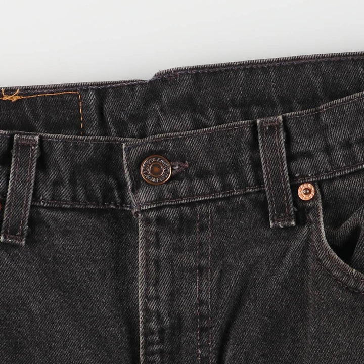 90'S Levi's 550-0260 Relaxed Fit Tapered Black Denim Pants, Made in the USA, Men's Size 34 (Vintage) cotton black type Vintage Second Hand