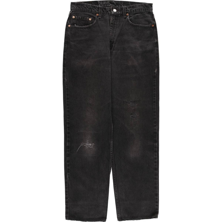 90'S Levi's 00550-0260 Relaxed Fit Black Denim Tapered Denim Pants, Made in the USA, Men's Size 32 (Vintage) cotton black type Vintage Second Hand
