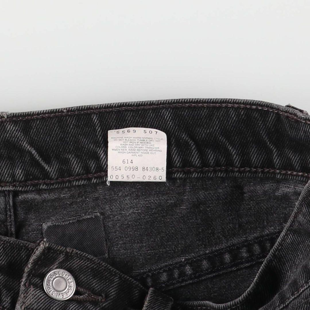 90'S Levi's 00550-0260 Relaxed Fit Black Denim Tapered Denim Pants, Made in the USA, Men's Size 32 (Vintage) cotton black type Vintage Second Hand