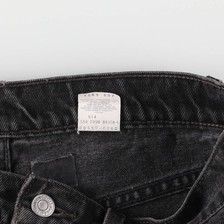 90'S Levi's 00550-0260 Relaxed Fit Black Denim Tapered Denim Pants, Made in the USA, Men's Size 32 (Vintage) cotton black type Vintage Second Hand