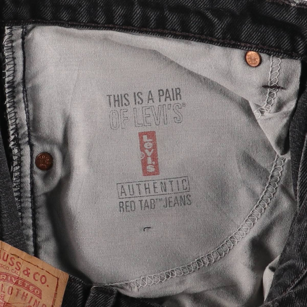 90'S Levi's 00550-0260 Relaxed Fit Black Denim Tapered Denim Pants, Made in the USA, Men's Size 32 (Vintage) cotton black type Vintage Second Hand