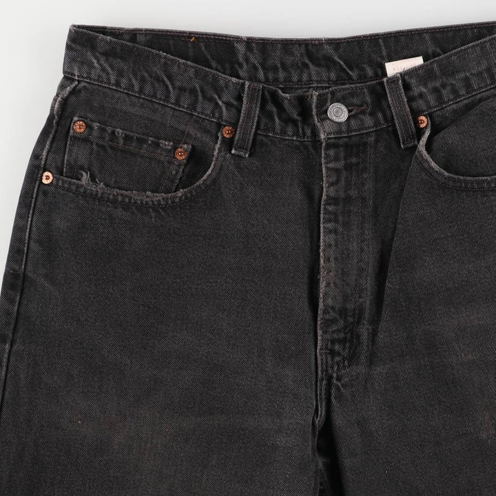 90'S Levi's 00550-0260 Relaxed Fit Black Denim Tapered Denim Pants, Made in the USA, Men's Size 32 (Vintage) cotton black type Vintage Second Hand