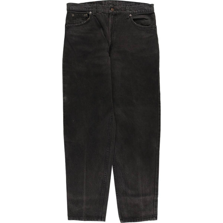 90'S Levi's 550-0260 Black Denim Tapered Denim Pants, Made in the USA, Men's Size 34, Vintage cotton black type Vintage Second Hand