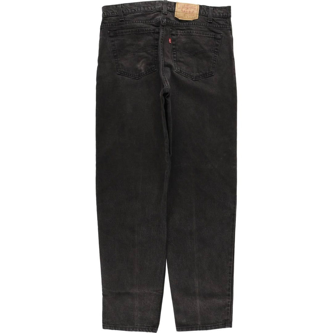 90'S Levi's 550-0260 Black Denim Tapered Denim Pants, Made in the USA, Men's Size 34, Vintage cotton black type Vintage Second Hand