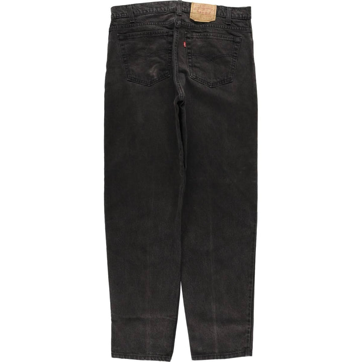 90'S Levi's 550-0260 Black Denim Tapered Denim Pants, Made in the USA, Men's Size 34, Vintage cotton black type Vintage Second Hand
