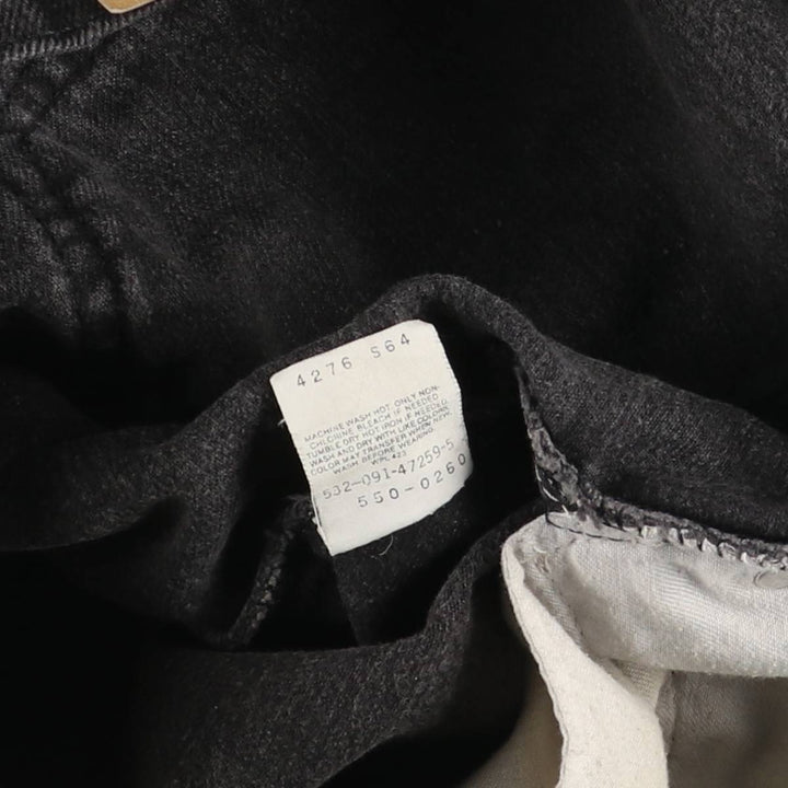 90'S Levi's 550-0260 Black Denim Tapered Denim Pants, Made in the USA, Men's Size 34, Vintage cotton black type Vintage Second Hand