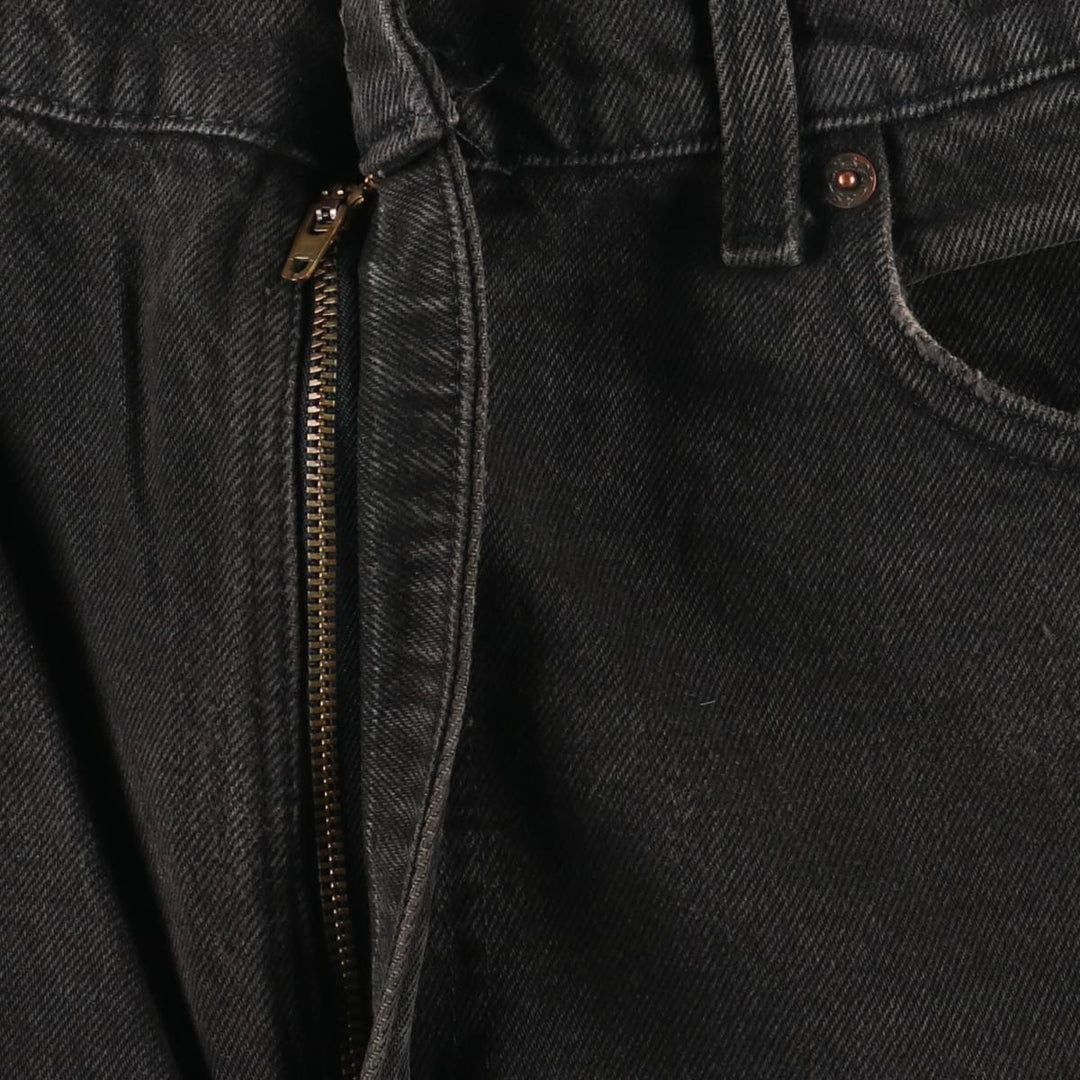 90'S Levi's 550-0260 Black Denim Tapered Denim Pants, Made in the USA, Men's Size 34, Vintage cotton black type Vintage Second Hand