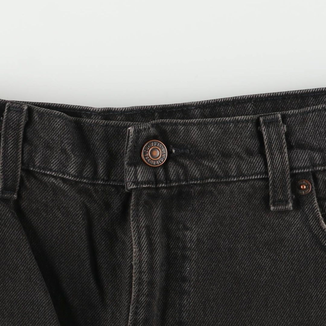 90'S Levi's 550-0260 Black Denim Tapered Denim Pants, Made in the USA, Men's Size 34, Vintage cotton black type Vintage Second Hand