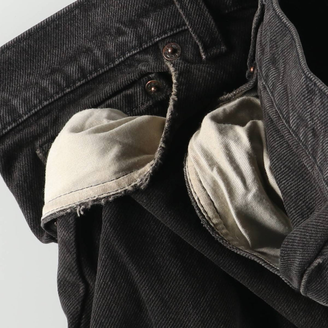 90'S Levi's 550-0260 Black Denim Tapered Denim Pants, Made in the USA, Men's Size 34, Vintage cotton black type Vintage Second Hand