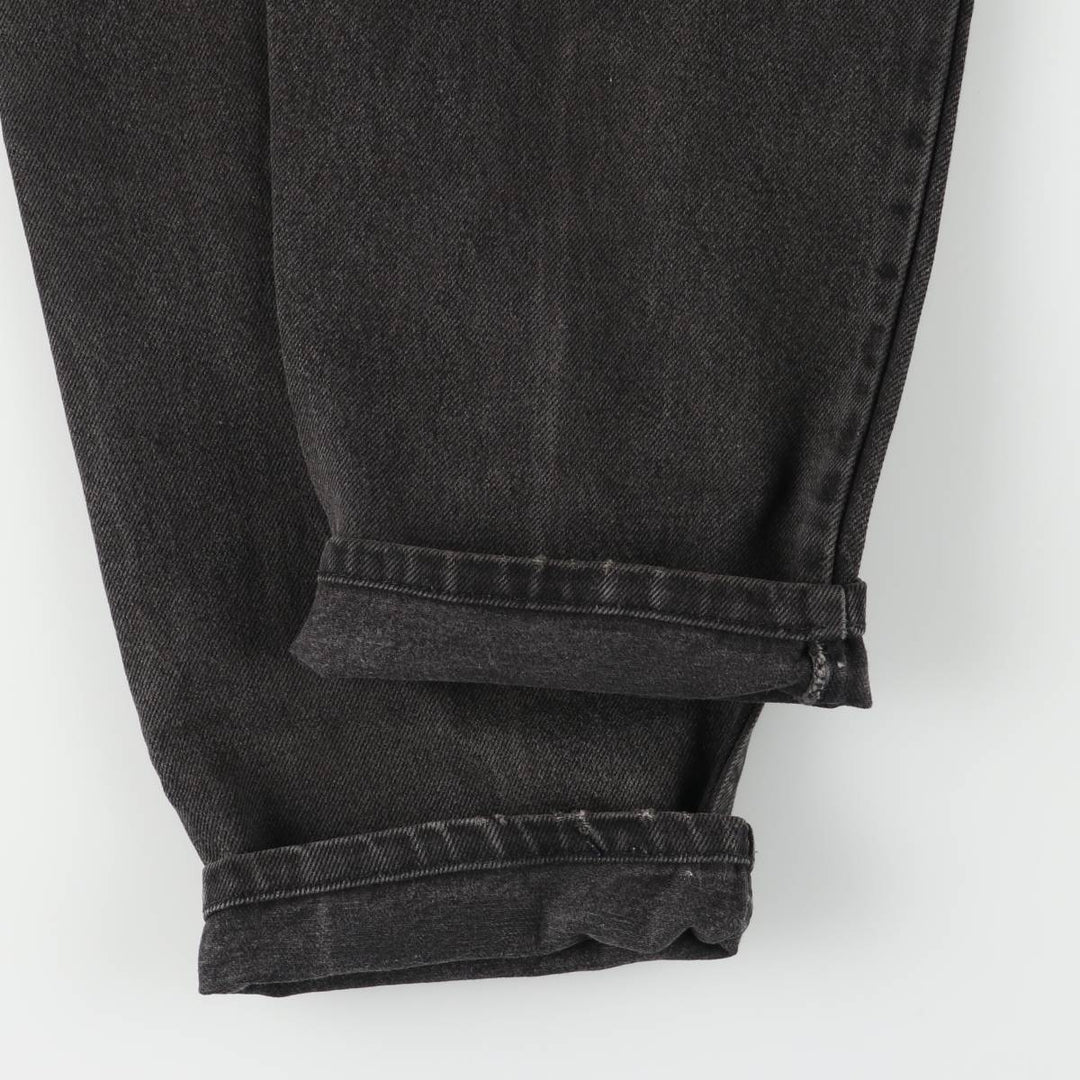 90'S Levi's 550-0260 Black Denim Tapered Denim Pants, Made in the USA, Men's Size 34, Vintage cotton black type Vintage Second Hand