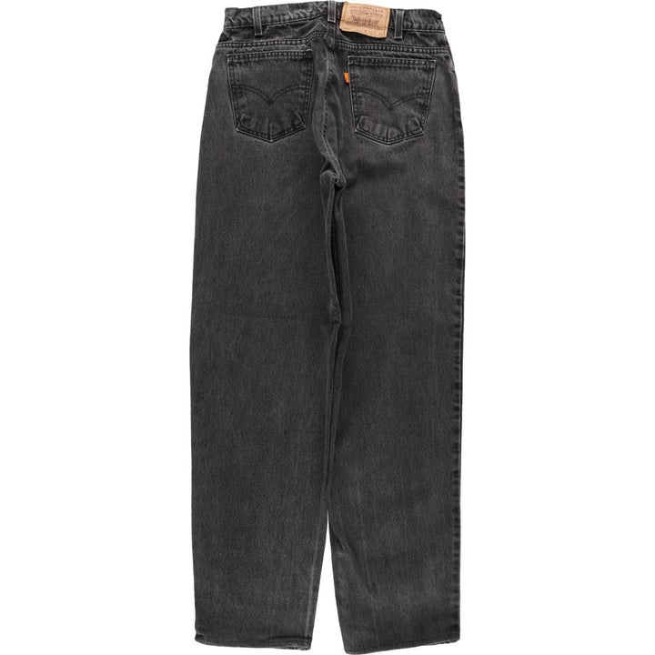 90'S Levi's 42560-4159 Orange Tab Black Denim Tapered Denim Pants, Made in USA, Men's Size W30 cotton black type Vintage Second Hand