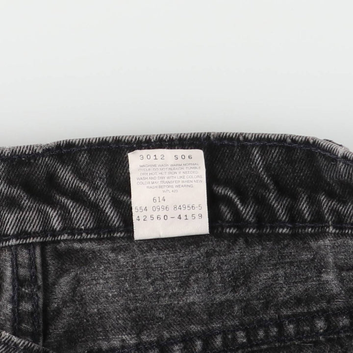 90'S Levi's 42560-4159 Orange Tab Black Denim Tapered Denim Pants, Made in USA, Men's Size W30 cotton black type Vintage Second Hand