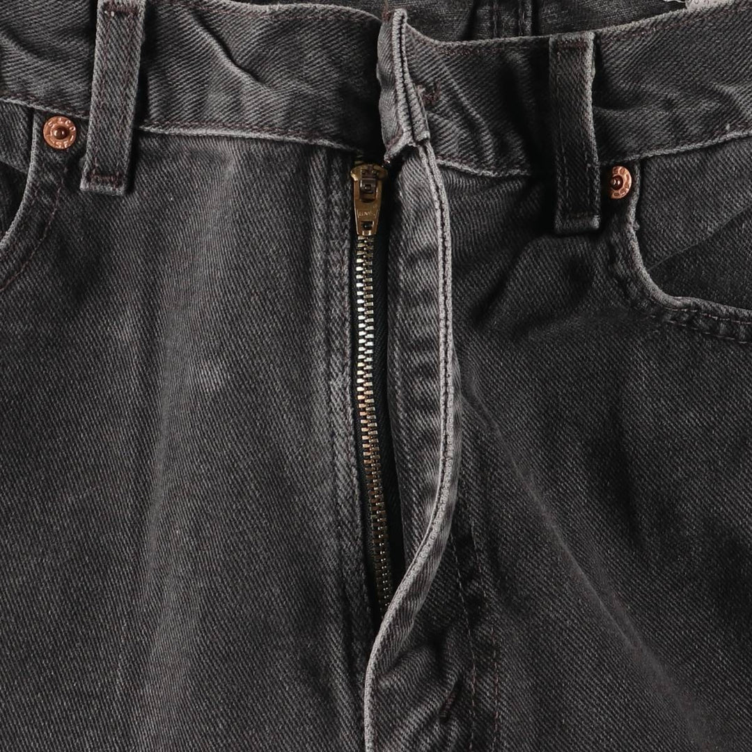 2000'S Levi's 550 Relaxed Fit Tapered Black Denim Pants, Made in the USA, Men's Size 35 cotton black type Vintage Second Hand