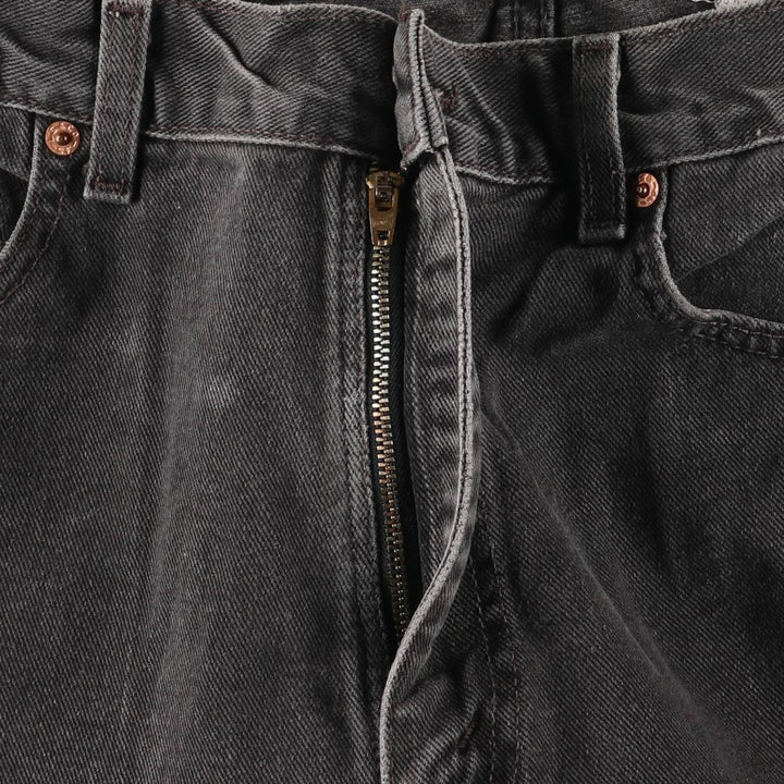 2000'S Levi's 550 Relaxed Fit Tapered Black Denim Pants, Made in the USA, Men's Size 35 cotton black type Vintage Second Hand